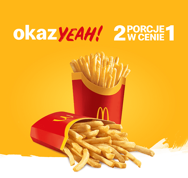 Kupon McDonald's - 2 x Duże frytki w cenie 1
