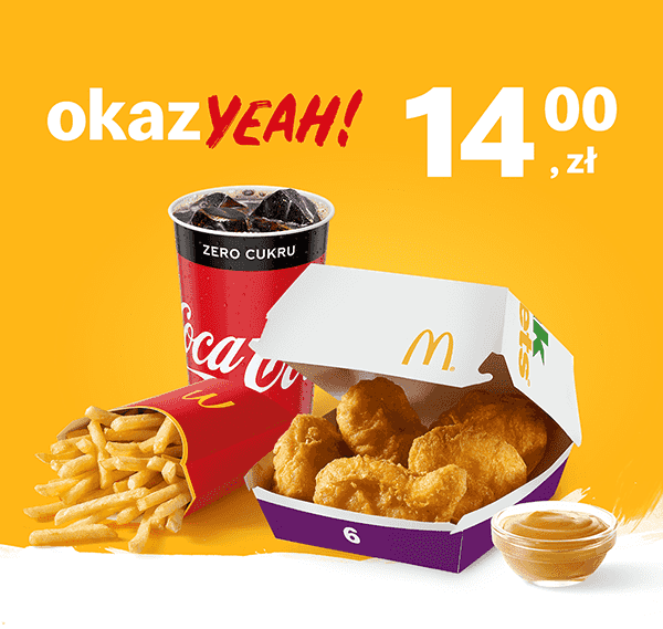 Kupon McDonald's - McZestaw Kurczak McNuggets® 6 szt.