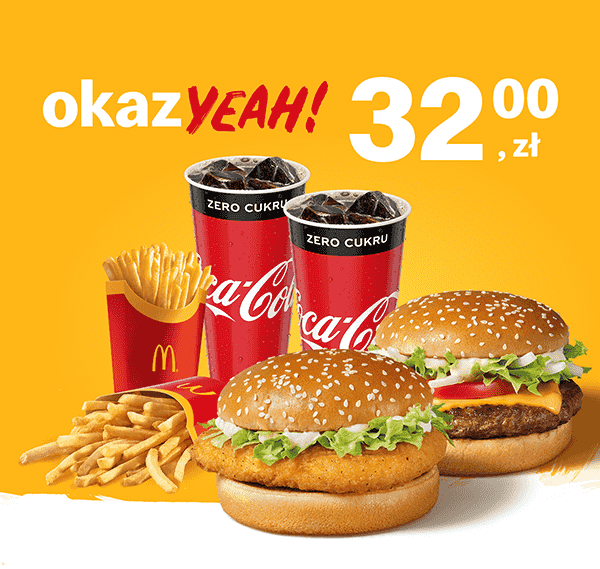 Kupon McDonald's - McZestaw Powiększony McChicken® + McZestaw Powiększony WieśMac®