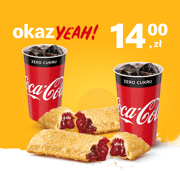 Kupon McDonald's - 2 x (Ciastko + napój)