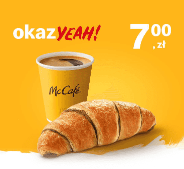 Kupon McDonald's - Croissant z nadzieniem kakaowym + mała kawa czarna lub z mlekiem