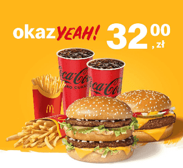 Kupon McDonald's - McZestaw Powiększony Big Mac® + McZestaw Powiększony McRoyal®