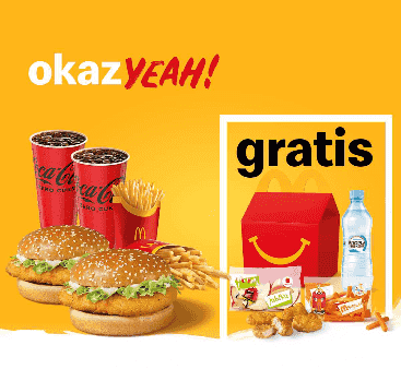 Kupon McDonald's - Kup 2 x McZestaw Powiększony McChicken®, Happy Meal® Gratis