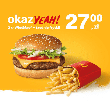 Kupon McDonald's - 2 x (WieśMac® + Średnie frytki)