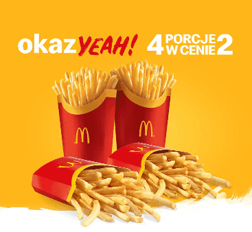 Kupon McDonald's - 4 x Duże frytki w cenie 2