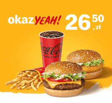 Kupon McDonald's - McZestaw Powiększony WieśMac® + McChicken®