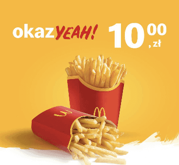 Kupon McDonald's - 2 x Średnie frytki