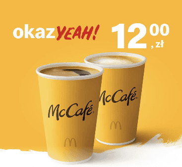 Kupon McDonald's - 2 x Duża kawa czarna albo z mlekiem