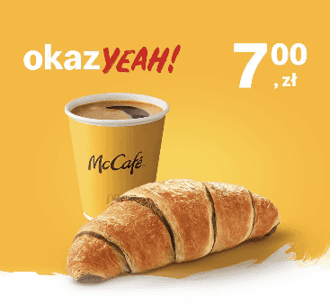 Kupon McDonald's - Croissant z nadzieniem kakaowym + mała kawa czarna albo z mlekiem