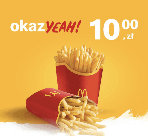 Kupon McDonald's - 2 x Średnie frytki