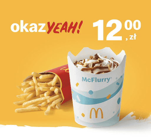 Kupon McDonald's - Skomponuj McFlurry z polewą Peanut Butter + średnie frytki