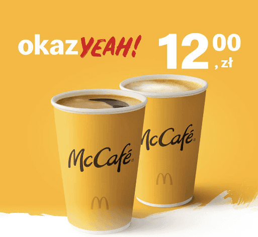 Kupon McDonald's - 2 x Duża kawa czarna albo z mlekiem