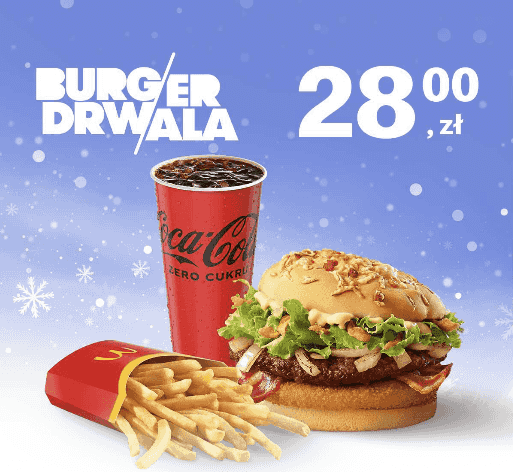 Kupon McDonald's - McZestaw Powiększony Burger Drwala z Grillowaną Cebulą