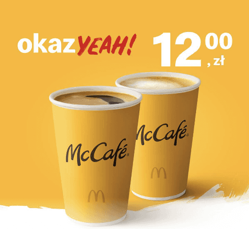 Kupon McDonald's - 2 x Duża kawa czarna albo z mlekiem