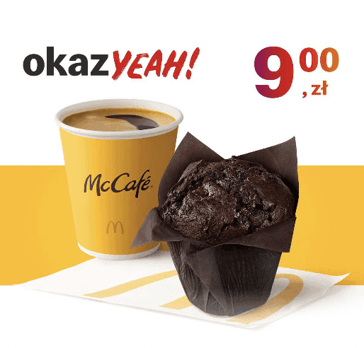 Kupon McDonald's - Muffin z czekoladą + mała kawa czarna albo z mlekiem