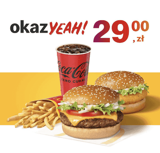 Kupon McDonald's - McZestaw Powiększony WieśMac® + McChicken®