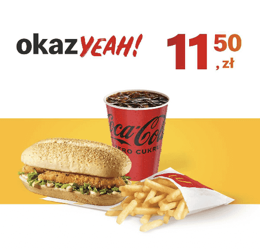 Kupon McDonald's - Chikker + małe frytki + mały napój
