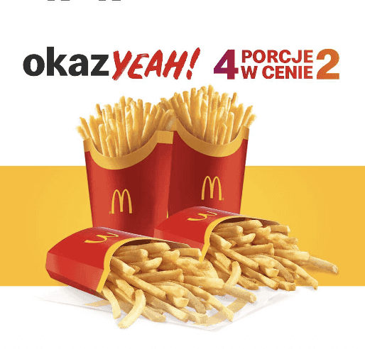 Kupon McDonald's - 4 x Duże frytki w cenie 2
