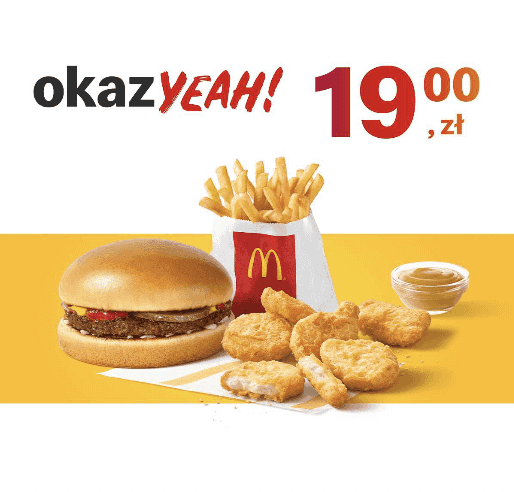Kupon McDonald's - McNuggets® 6 szt. + Hamburger + małe frytki