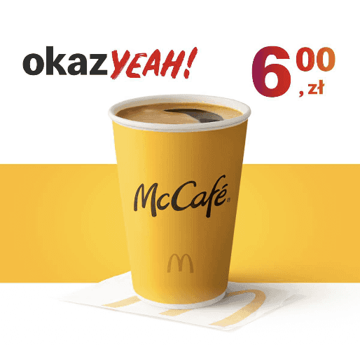 Kupon McDonald's - Duża kawa czarna albo z mlekiem