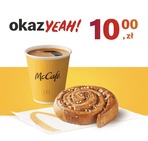 Kupon McDonald's - Zawijas z nugatem + mała kawa czarna lub z mlekiem