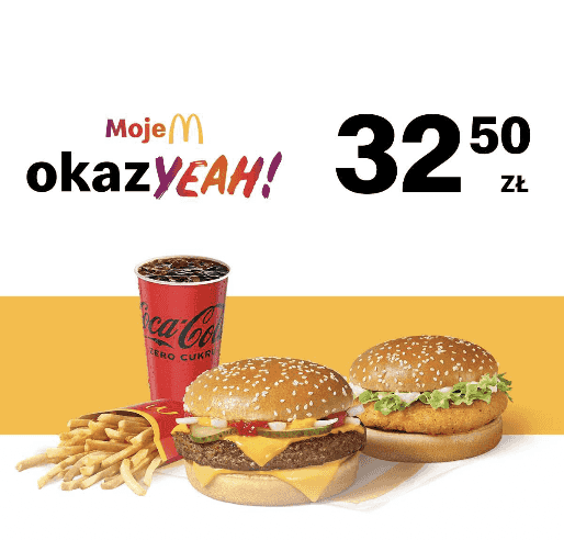 Kupon McDonald's - McZestaw Powiększony McRoyal + McChicken