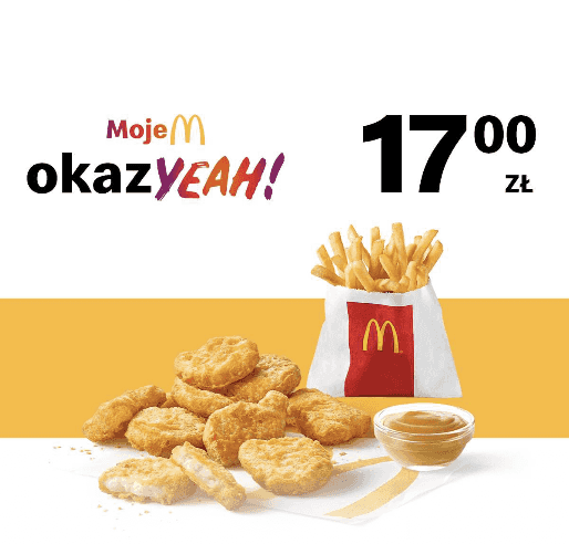 Kupon McDonald's - 9 szt. Kurczak McNuggets + małe frytki
