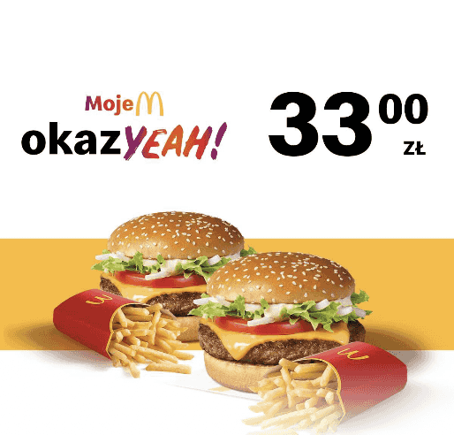 Kupon McDonald's - 2 x (WieśMac + średnie frytki)